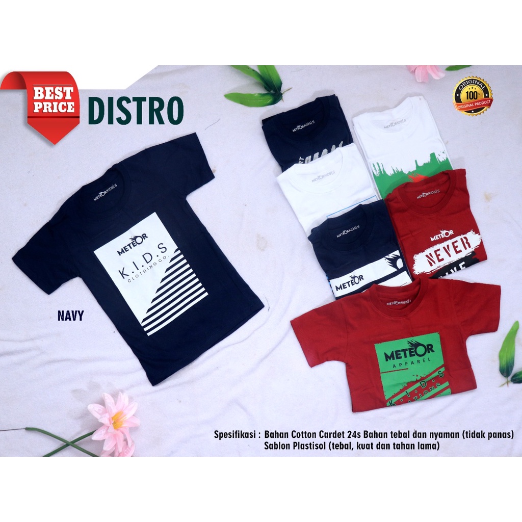 Baju Kaos Anak Laki-Laki 1-6 Tahun Distro Casual Murah