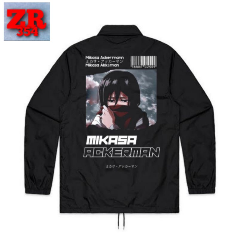 JAKET COACH Mikasa Ackerman "Attack On Titan"| Shingeki No Kyojin | Coach JACKET ATTACK ON TITAN | J