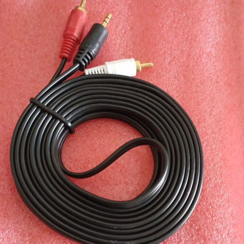 Kabel Audio 1 - 2 Cable Audio Jack Mini 3.5mm To 2 Rca 5 Meter