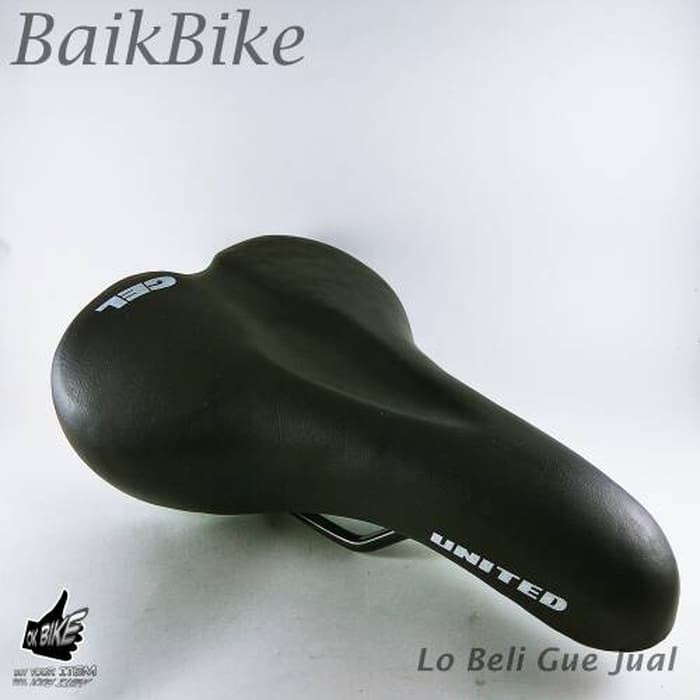 Sadel Jok Sepeda Ukuran Lebar United Gel Empuk