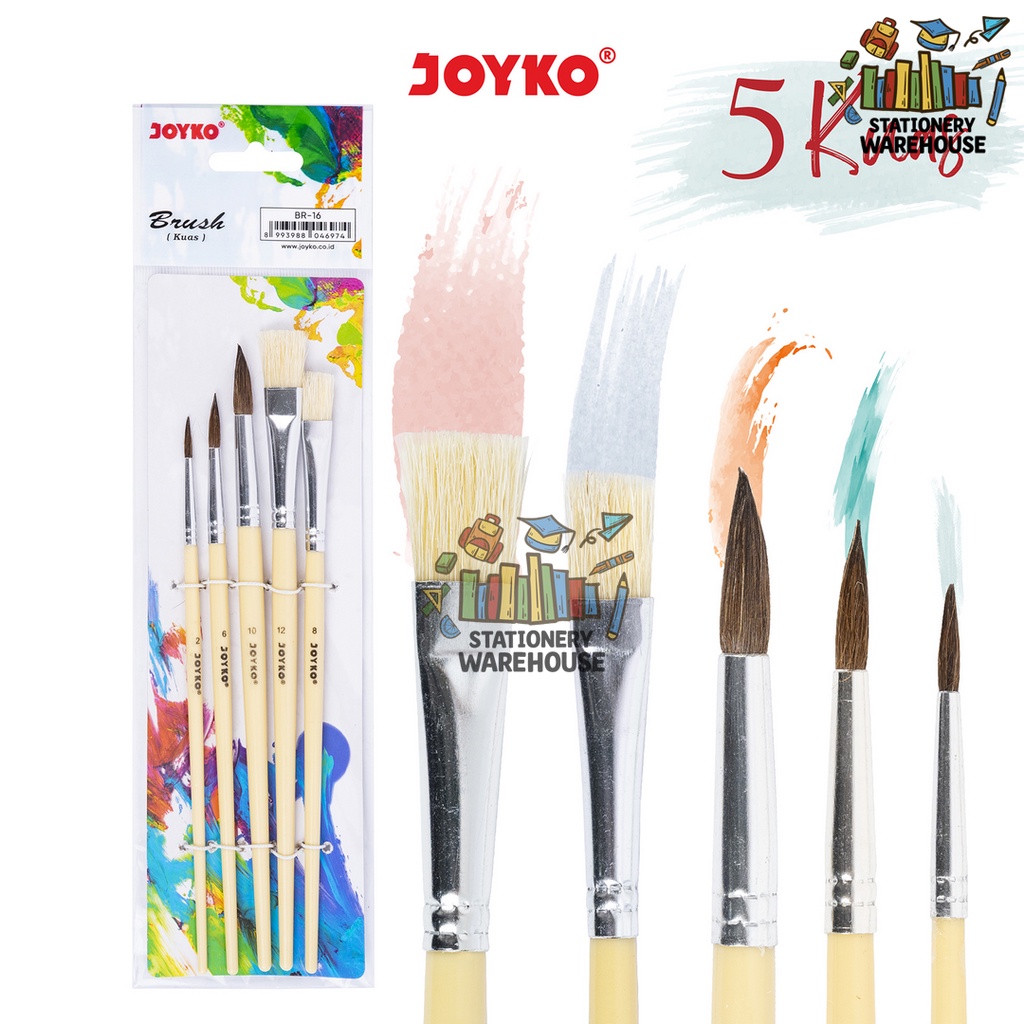 

Brush Kuas Cat Air Lukis Acrylic Joyko BR-16 Brush 1 Set