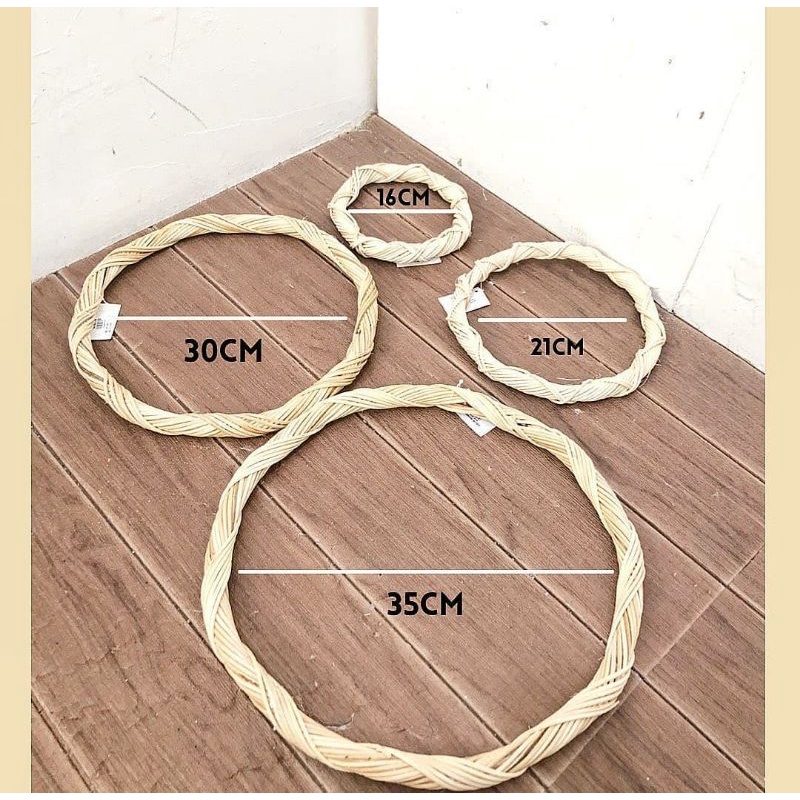Ring rotan / Ring rustic / dekorasi / backdrop