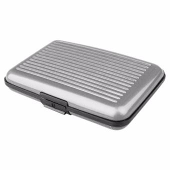 [DEV-9234] DOMPET TEMPAT KARTU ALUMINIUM ALUMINUM CARD HOLDER CARD CASE ORGANIZER SILVER