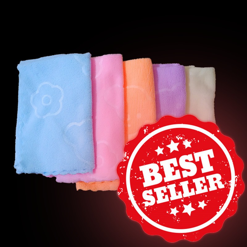 LMF5 Kain Lap Microfiber isi 5 Kain Lap Anti Minyak Handuk Magic Lap Serbaguna Serbet Dapur