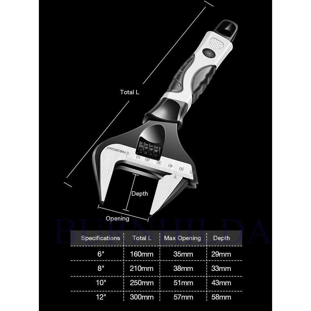 Kunci Inggris Universal Adjustable Wrench Spanner