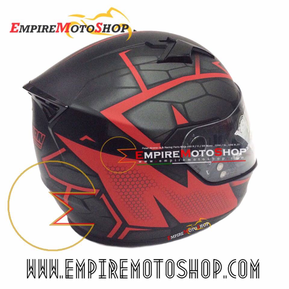 Helm Nolan N64 Hexagon Red