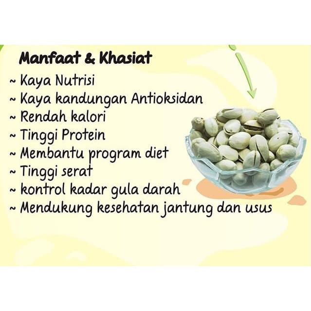 

Kacang Pistachio 250gr - Kacang Ketawa - Kacang Fustuk - Matang