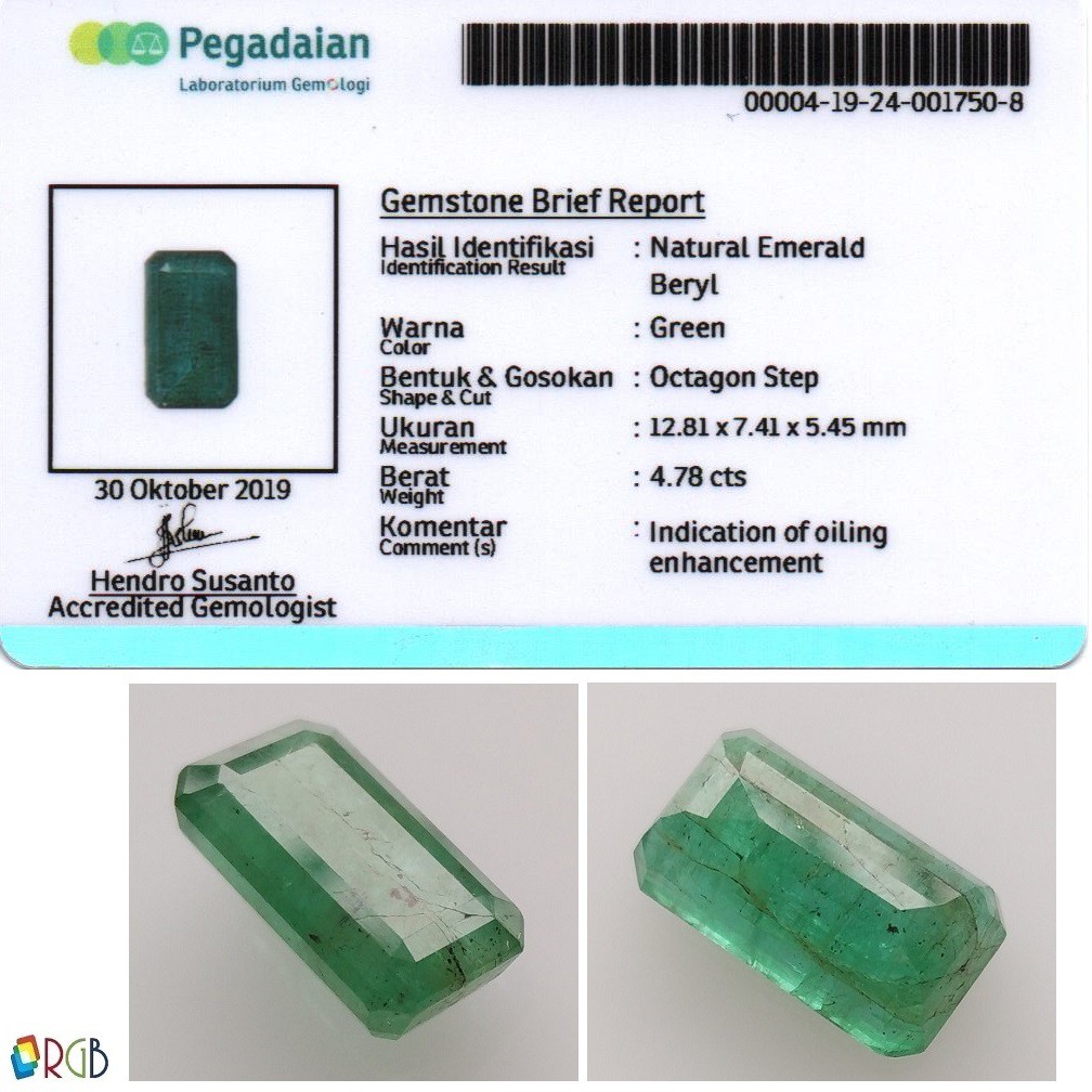 Natural Emerald 4.78 Ct - Muzo Colombia