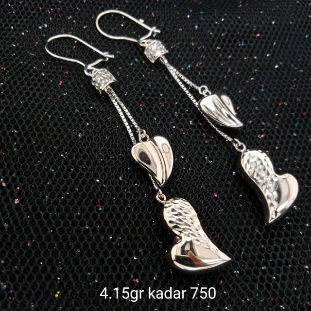 Anting Emas 17 K - Putih 4.15gr Kadar 750 - 3115