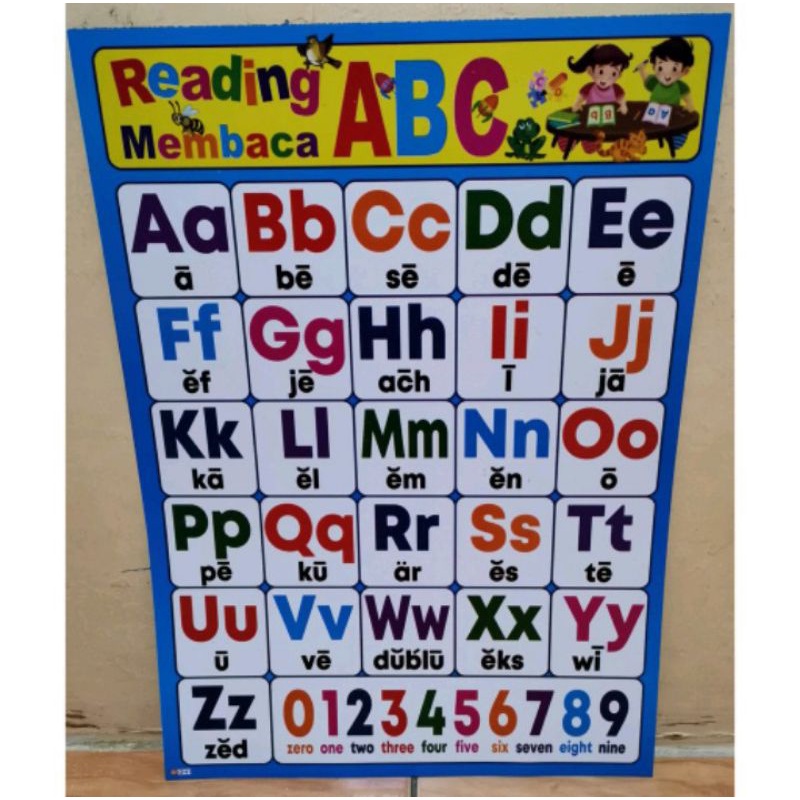 paket hemat 10 pcs 10 macam gambar poster anak pintar