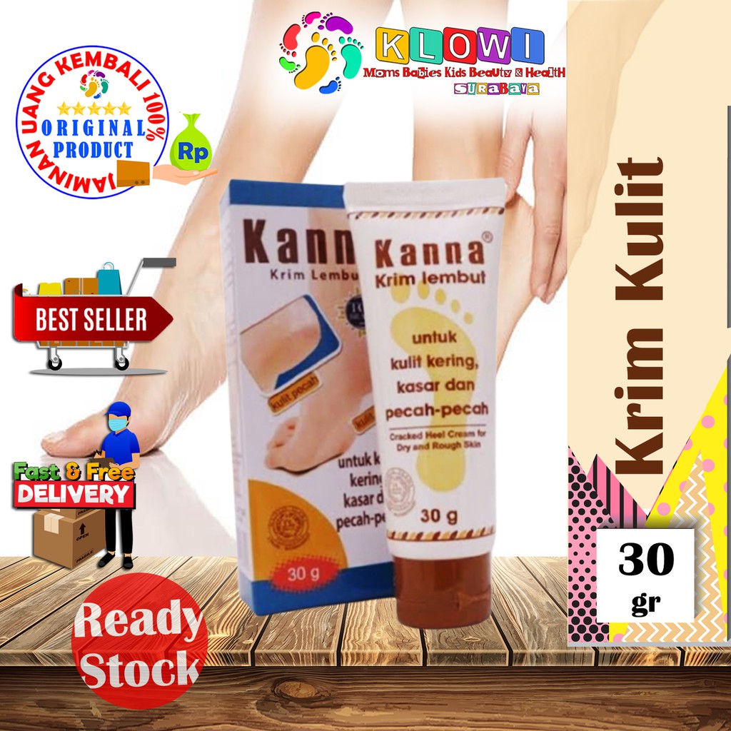 KANNA CREAM 30G / KANNA KRIM KAKI / PELEMBAB KAKI / KRIM KULIT KERING / KAKI KERING