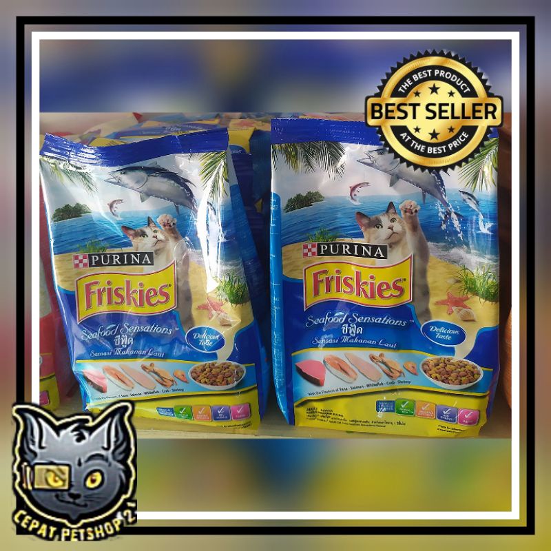 Friskies Seafood Sensation Adult 3kg Freshpack / Makanan Kucing Rasa Seafood