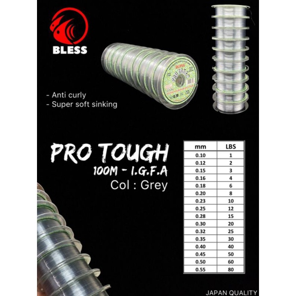 100M SENAR PANCING BLESS PRO TOUGH (I.G.F.A) SRNAR PANCING TERLAIS SINKING