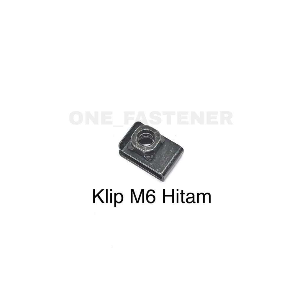 Klip M6 Only nut clip u motor mobil box aki spakbor depan 6mm baut 10