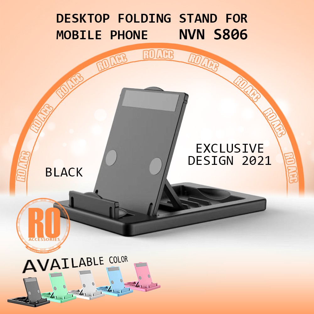 [RO ACC] NVN-S806 PHONE STAND HOLDER HP TATAKAN HP DI MEJA FOLDING STAND