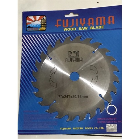 Mata Circular  FUJIYAMA 7 inch x 24 T / Circular Saw Blade/ Mata Potong Kayu