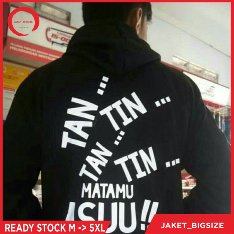 Jaket Big Size Kata-kata Tantin Size S M L XL XXL XXXL 4XL Unisex Cowok/ Fleece Premium