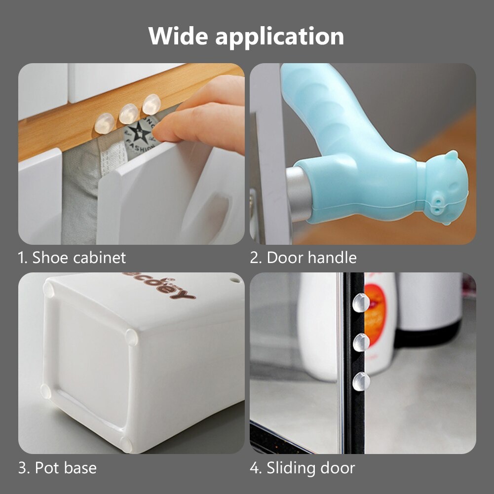 [BISA COD] Door Stops Silicone Pads Sticker Peredam Suara Benturan penahan Pintu Dinding anti kecoa binatang masuk peralatan dapur