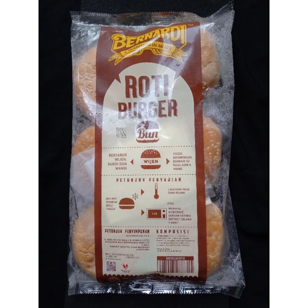 

burger bernardi/ roti wijen bernardi isi 6 tanpa beef enak sehat rasa resto