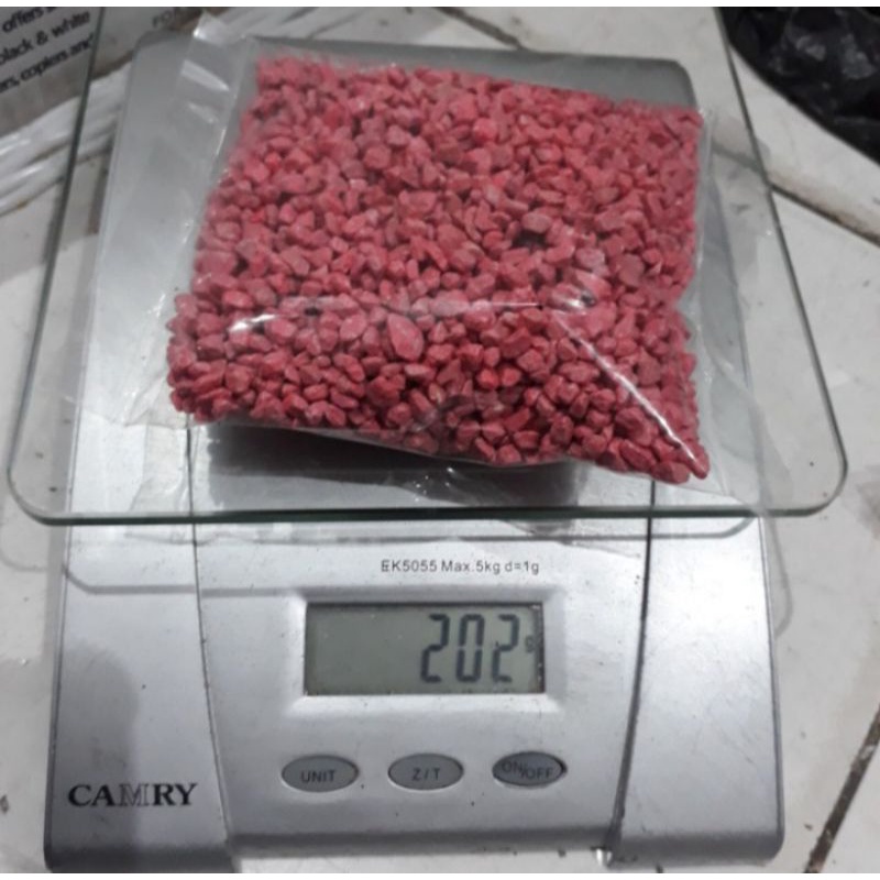 kerikil hias warna ping, kerikil 200 gram, pot kaktus