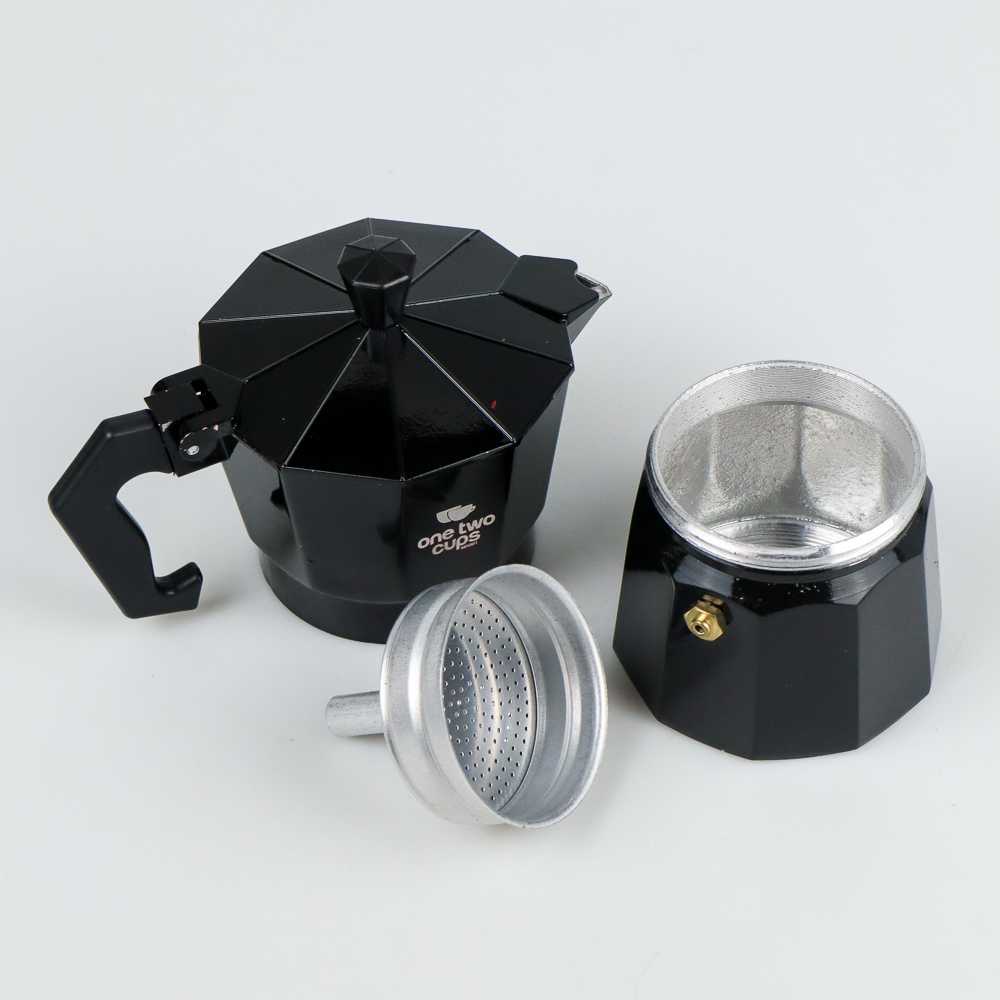 TD-AI005 One Two Cups Espresso Coffee Maker Moka Pot Teko Stovetop Filter MX001