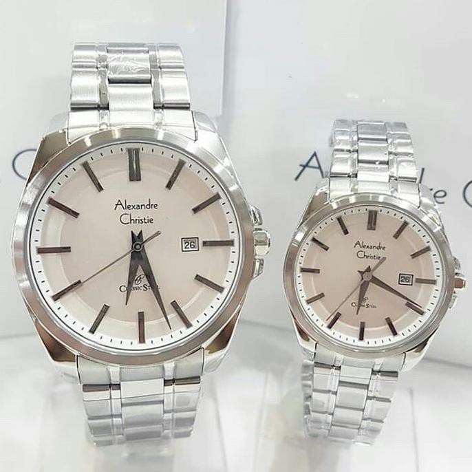 Jam Tangan Couple Alexandre Christie 8404 Ac8404 Ac 8404 L Original Toko.Feranika