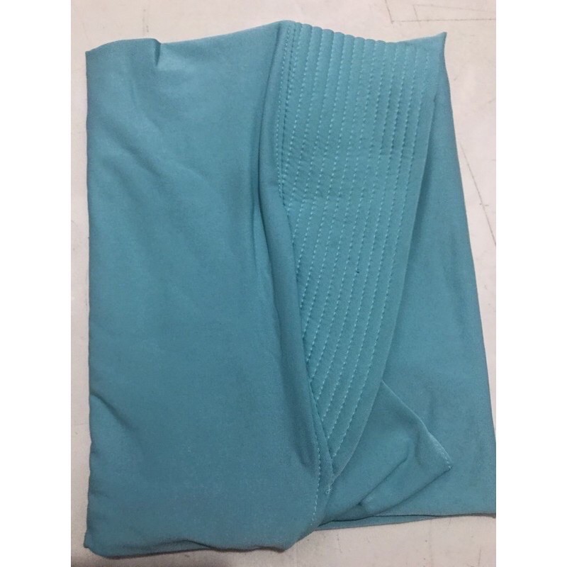 JILBAB/HIJAB/BERGO/KERUDUNG MASKER PET (L)/NIQOB INSTAN-Biru Mint