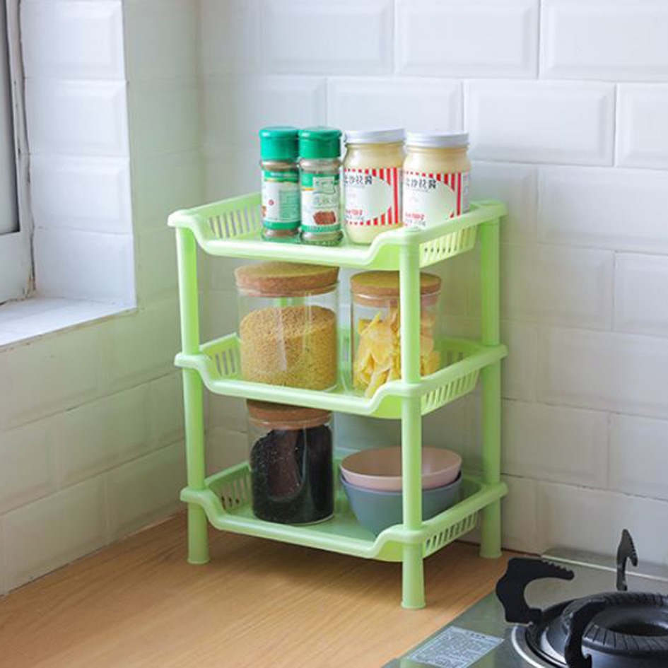 rak plastik serbaguna three layer kitchen bathromm shelf hsa045 (2j4))