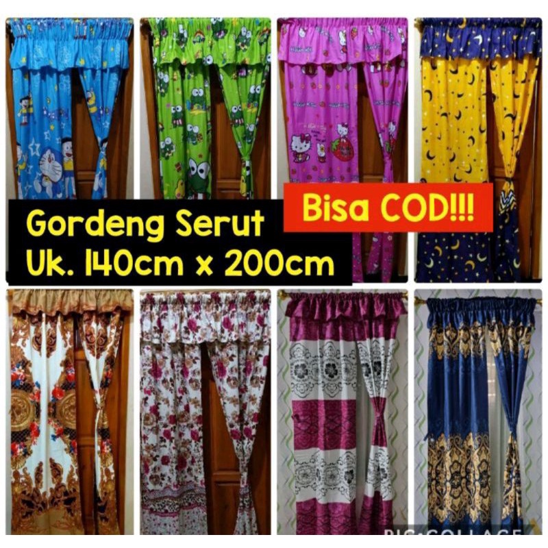 Gorden Serut murah / Gorden Serut Belah Tengah