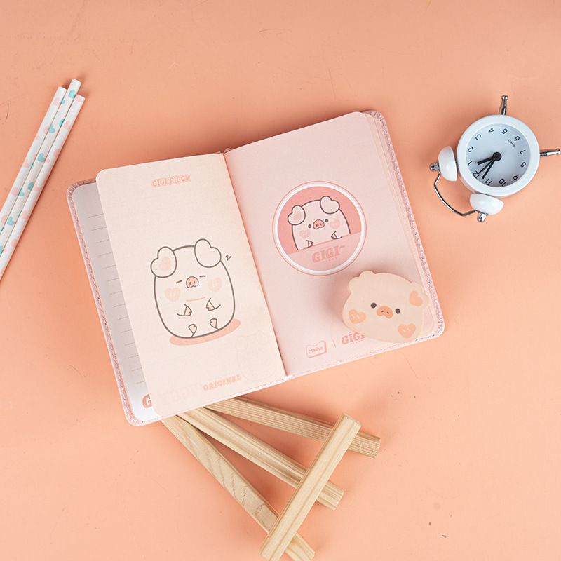 buku catatan agenda diary squishy motif pig