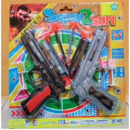 Mainan Pistol Peluru Super Gun 2 Isi 2 Tembak Lebih Seru