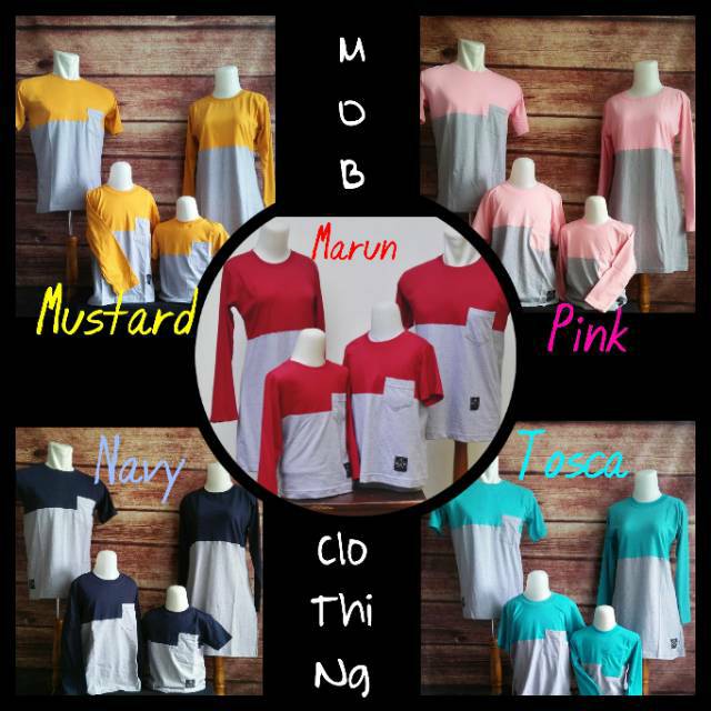 Kaos Korea Couple Keluarga Family Pasangan bahan cotton combed ada XXL dan XXXL