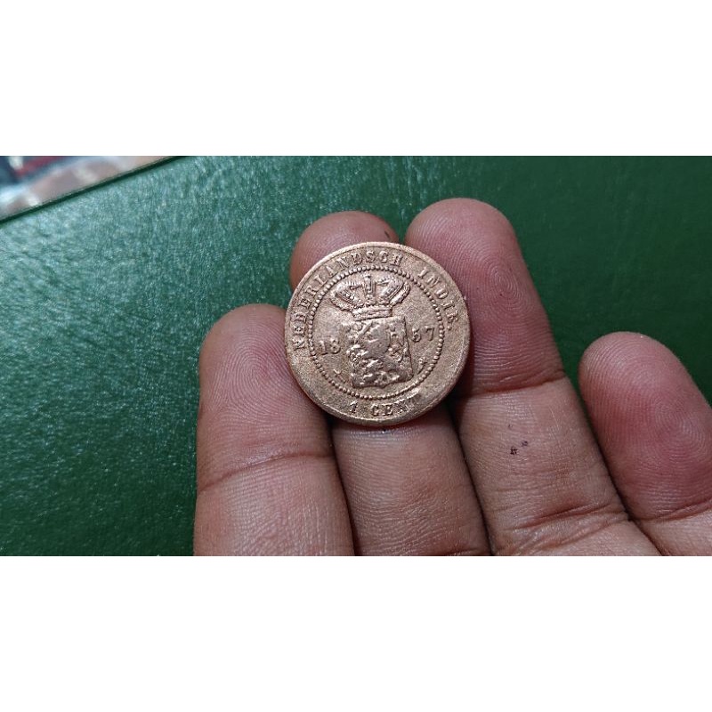 1 cent#sen nederlandsch indie tahun 1857 no  1