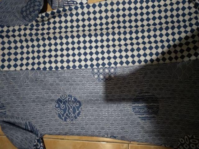 Tunik Batik Motif Bulat Kotak-kotak