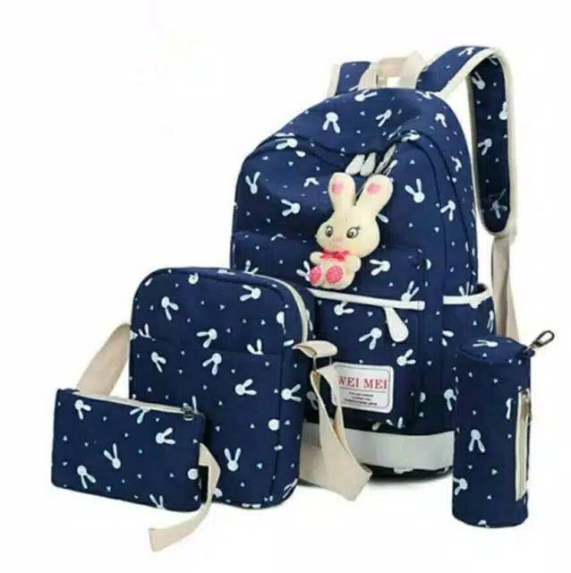 RAJA( COD ) KELINCI/PLAYBOY//Promo Backpack Fashion Motif  4in1