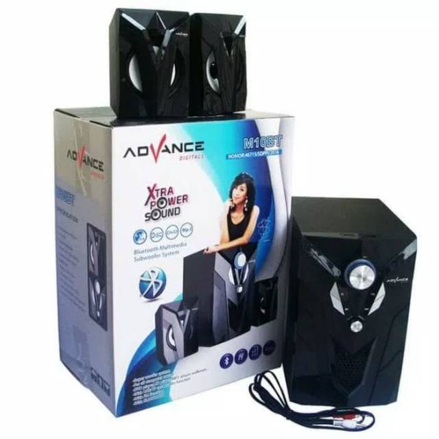 Speaker Bluetooth Aktif Advance M10BT Portable Subwoofer Bass Speaker with FM Radio MP3