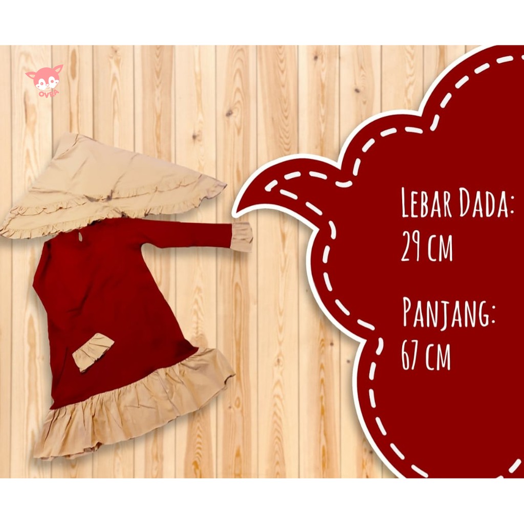 setelan tunik/atasan muslim/pakaian muslim model tunik polos kombinasi warna premium anak