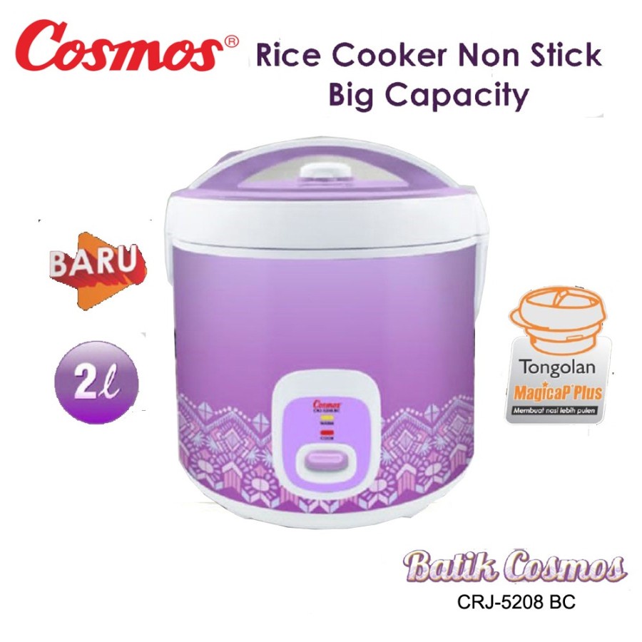 Rice Cooker Magic Com Cosmos 2 Liter CRJ 5208 BC Penanak Nasi