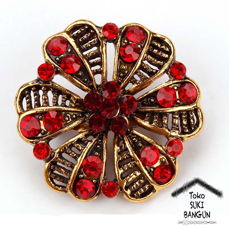 BRK 001-004 Bros Pin Mungil Bunga Wanita Fashion Flower Brooch Women