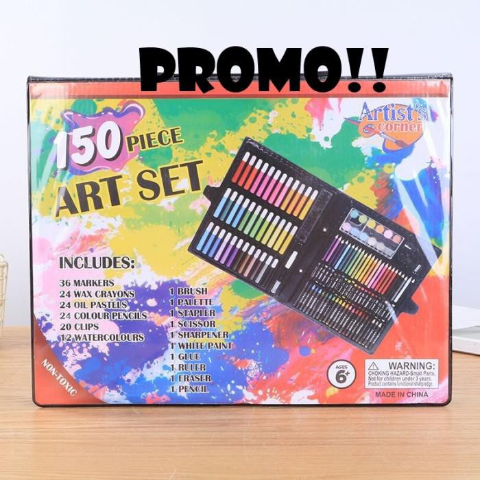 

Art / Art Set Isi 150 Pcs (Pensil Warna, Crayon, Alat Lukis, Dsb)