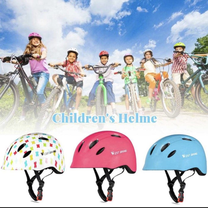 Helm Sepeda Anak Bicycle helmet protective gear West biking S