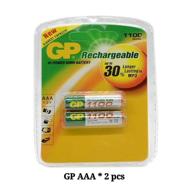 BATERAI GP RECHARGEABLE AAA 1.2V 1100 SERIES