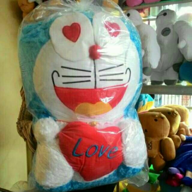  Boneka  doraemon  jumbo besar love  Shopee Indonesia