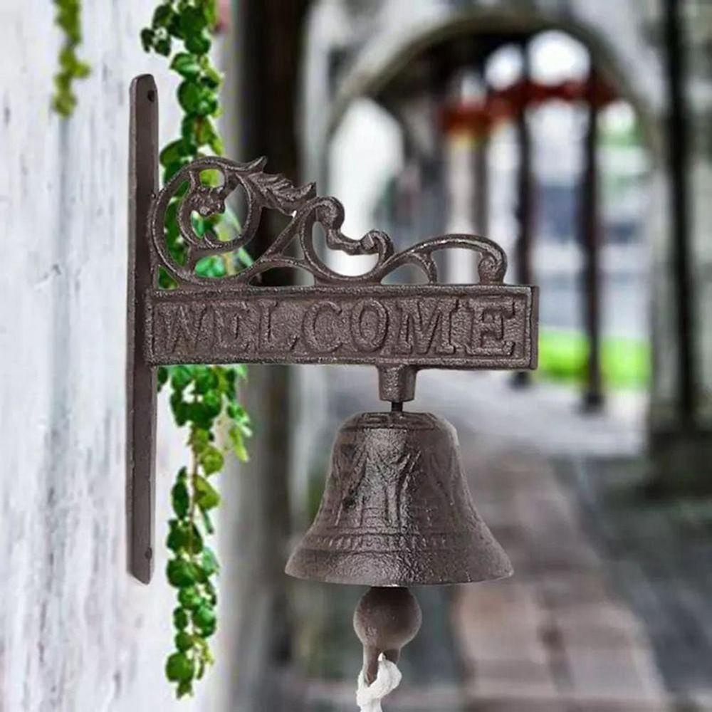 [Elegan] Bel Pintu Desain Vintage Bunga Holder Welcome Pintu Masuk Door Knocker Gedung Dekorasi Ornamen Taman Teras Hias