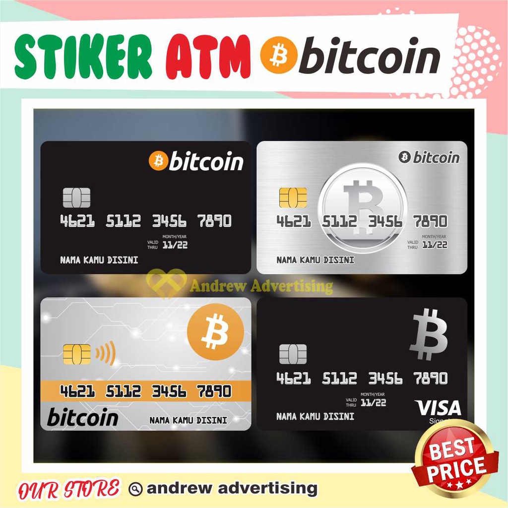 BITCOIN CARD | GARSKIN / STIKER KARTU ATM / SKIN KARTU ATM / DEBIT / CREDIT / EMONEY / FLAZZ