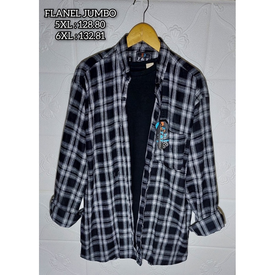 flanel jumbo lengan panjang pria size 5XL-6XL / kemeja flanel lengan panjang jumbo pria