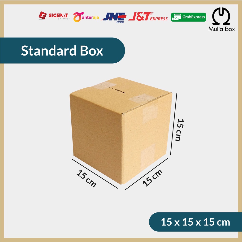 

Kardus Packing Standar Box 15 x 15 x 15 cm Corrugated Karton Dus Kecil Polos Packaging Serbaguna