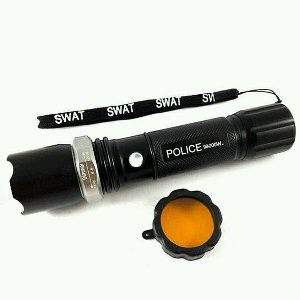 Dijual Senter Lampu Flash Light Swat Police 99000w 8460 1 Plus Sarung Senter Murah