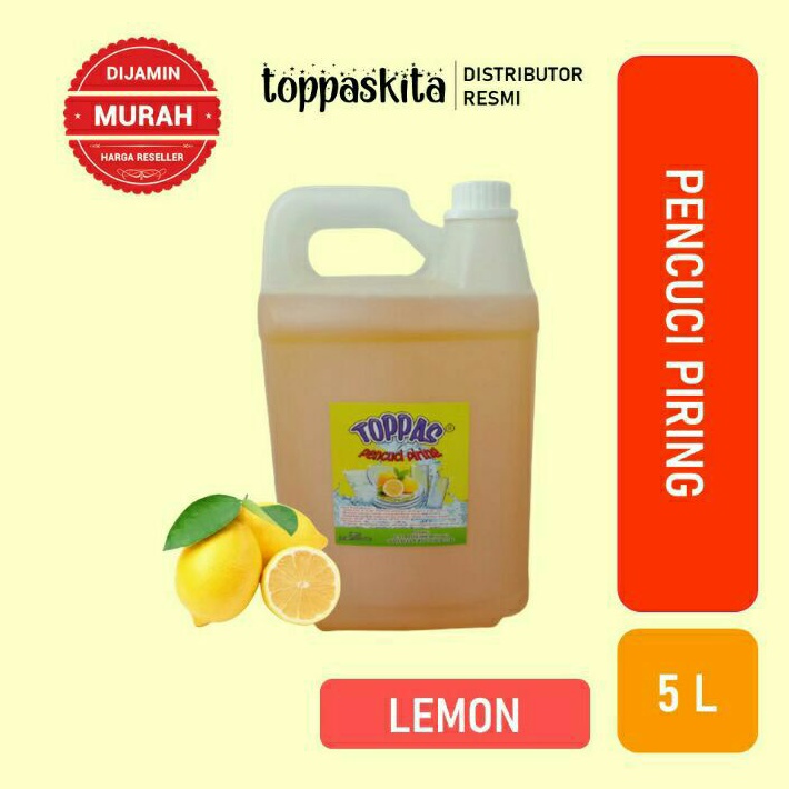 Toppas Sabun Pencuci Piring 5liter (lime/lemon) Termurah