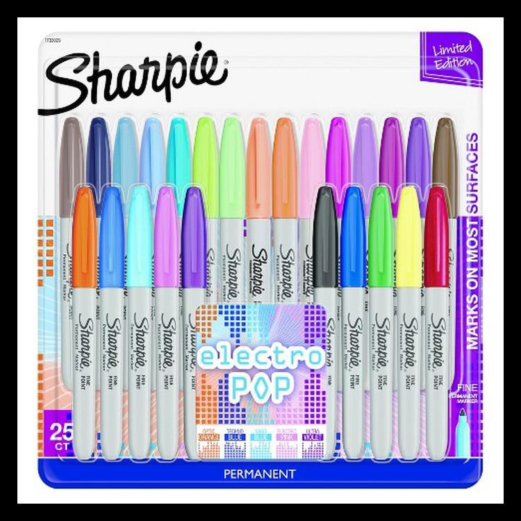 

Murmer Sharpie Electro Pop Permanent Markers Fine Tip 25 Pcs Barang Bagus